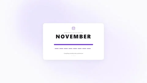 November monthly data architecture loading screen ui animation for business.. Vídeos de archivo 344855721