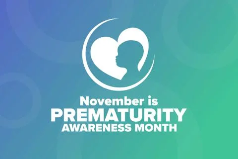 November is Prematurity Awareness Month concept. Template for background, banner Stock Illustration