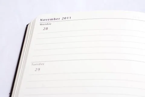November remember notebook Stock Photos