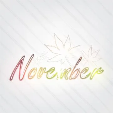 November typography Illustrazione stock
