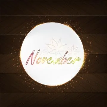 November typography 스톡 일러스트