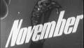 NOVEMBER Vintage Old Film Title Graphic Leader 8mm Month Calendar 7030 HD Footage