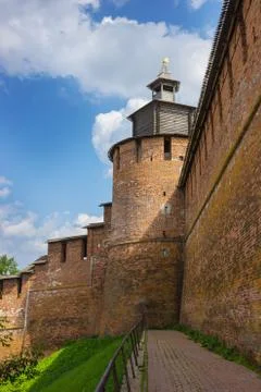 Novgorod Kremlin. Clock Tower Stock Photos