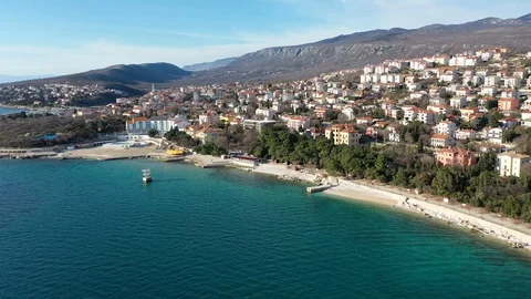 Novi Vinodolski Croatia adriatic sea Stock Footage