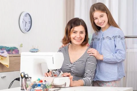 Novice tailor learning to make a template Stock Photos