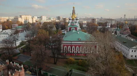 Novodevichy convent in Moscow Stock Footage 44751923
