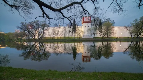 Novodevichy Convent in Moscow Stock Footage 75173665