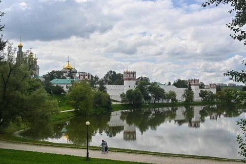 Novodevichy Monastery in Moscow. Stock Photos
