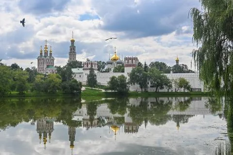 Novodevichy Monastery in Moscow. Stock Photos