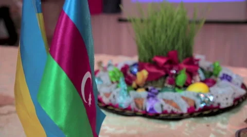 Novruz sweets, nuts, spring holiday Stock Footage 65238469