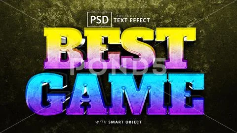 Now 3d text effect editable PSD Template