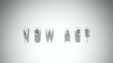 Now act 3D title animation with shadows on a white background Stock-Footage 297569944