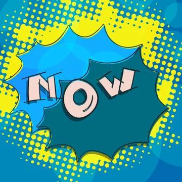 Now act lettering vector Stock Illustration