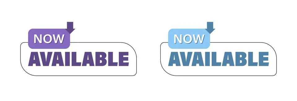 Now available line button set Stock Illustration