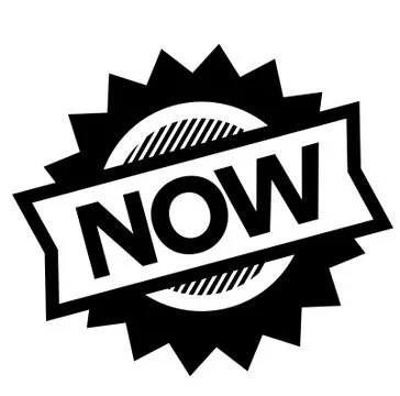 Now black stamp Stock Illustration