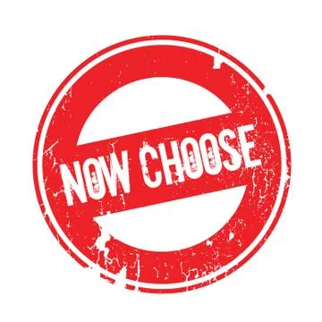 Now Choose rubber stamp Ilustración de archivo