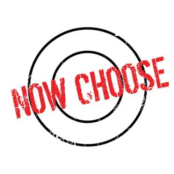 Now Choose rubber stamp Ilustración de archivo