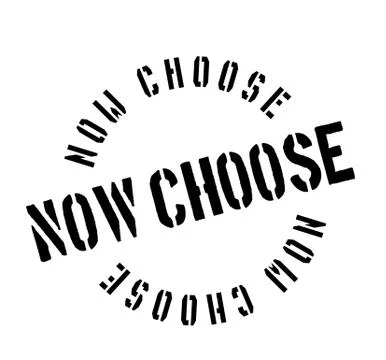 Now Choose rubber stamp Ilustração Stock