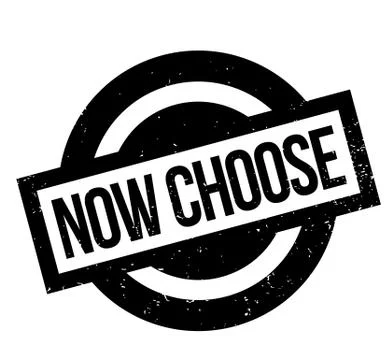 Now Choose rubber stamp Ilustración de archivo