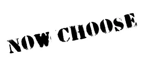Now Choose rubber stamp Ilustração Stock