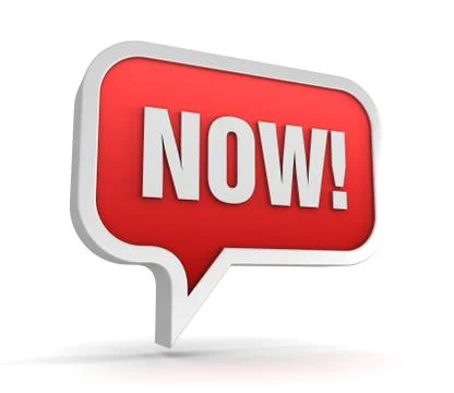 Now concept 3d illustration Stock Illustration