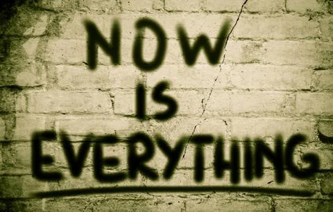 Now is everything concept Stock Illustration