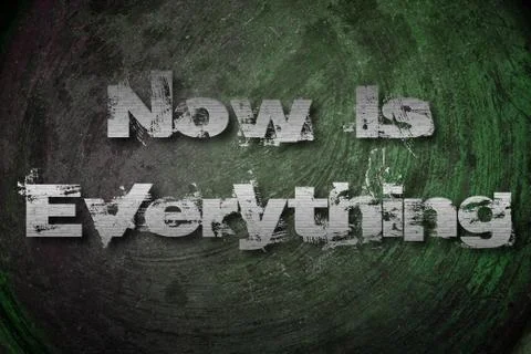 Now is everything concept Stock Illustration