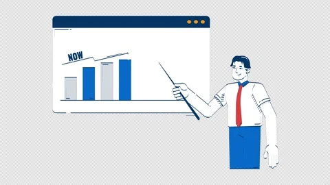 Now future business forecasting doodle animation Stock Footage 323915130