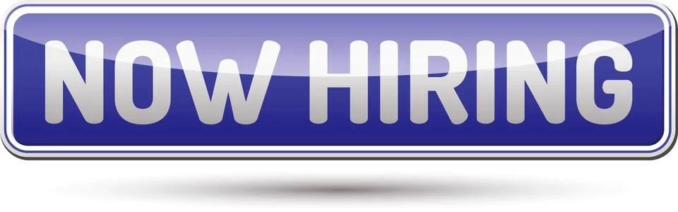 Now Hiring Button Stock Illustration
