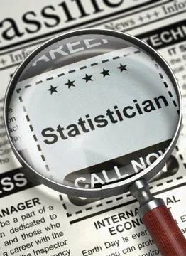 Now Hiring Statistician. 3D Stock Illustration