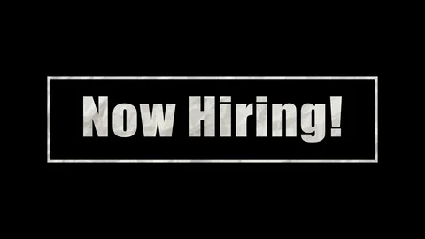 Now Hiring text animating in and out with Moving Paper Texture Stock-Footage 113562252