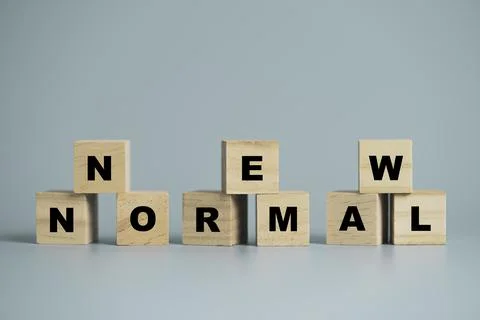 Now normal wording print screen on wooden cube block on blue background Stock Photos