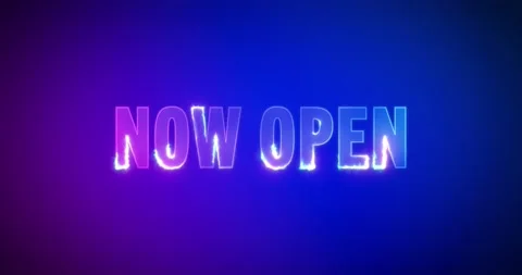 Now open. Electricity Logo Stock Footage 137624067