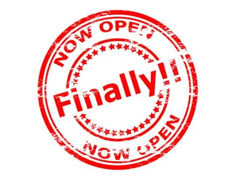 Now open finally Stock Illustration