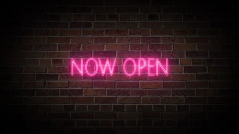 Now Open the Neon Text Animation Background Template Stock Footage 245052307