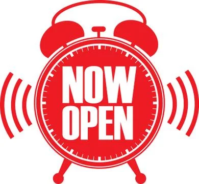 Now open red alarm clock, vector illustration Stock-Illustration