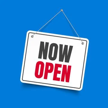 Now Open vector signboard Stock Illustration