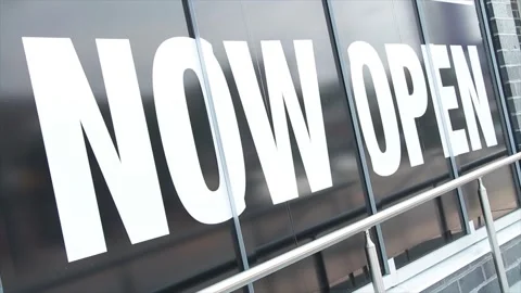 Now open writing caption text words sign in big white letters on black Stock Footage 252043912