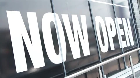Now open writing caption text words sign in big white letters on black Stock Footage 252043944