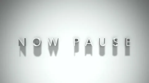 Now pause 3D title animation with shadows on a white background Stock Footage 297569887