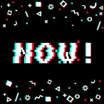 Now pixel art banner Stock Illustration