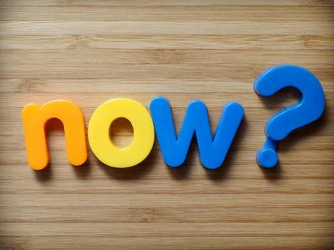 Now question concept Stock Photos