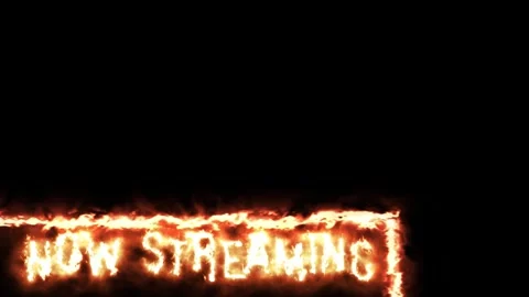 Now Streaming text lower thirds fire animation Live Streaming conception Stock Footage 302155655