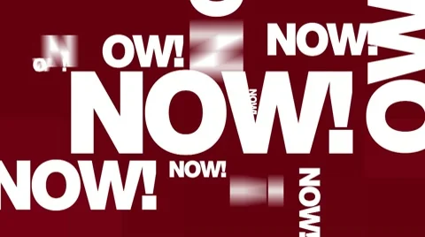 Now Text Animation (HD Loop) Stock Footage