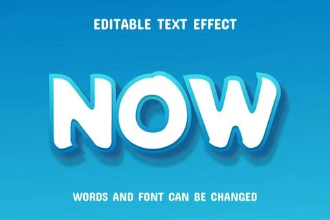 Now text - editable gradient text effect Stock Illustration