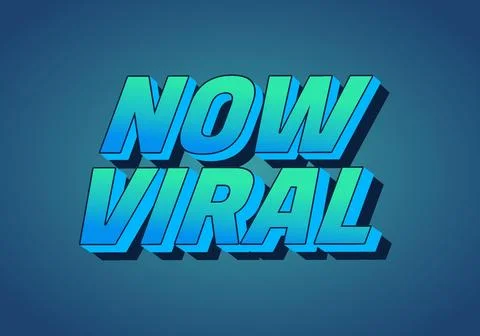 Now viral. Text effect for social media in 3D style and modern colors Illustration