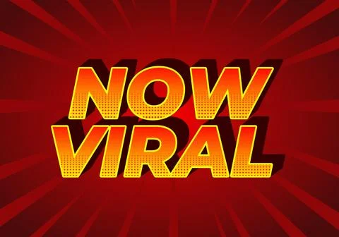 Now viral. Text effect for social media in 3D style and modern colors Illustration