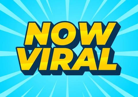 Now viral. Text effect for social media in 3D style and modern colors Illustration
