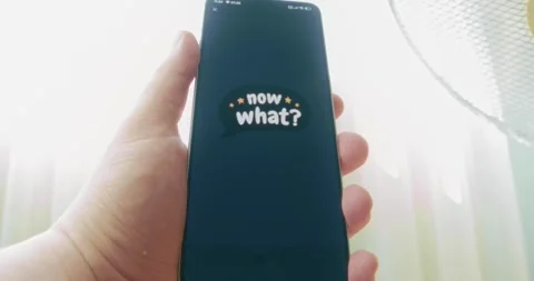 Now what question in a speech bubble, presentation Vídeo Stock 313444916