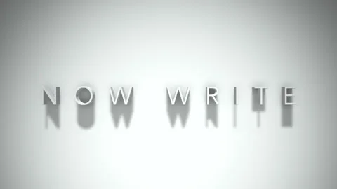 Now write 3D title animation with shadows on a white background Stock Footage 297569926
